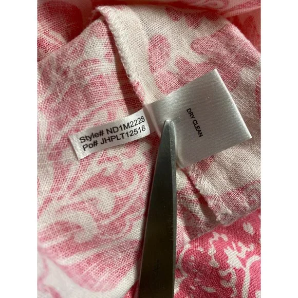 New Directions Dress Women Size 4 Pink Sleeveless Linen Knee‎ Skimming Weddings - Picture 12 of 14